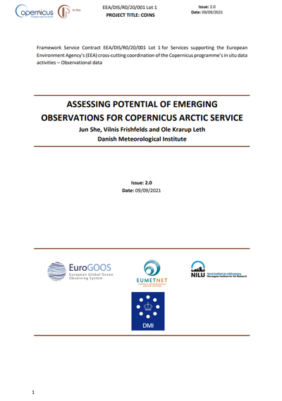Assessing Potential of Emerging Observations for Copernicus Arctic Services
