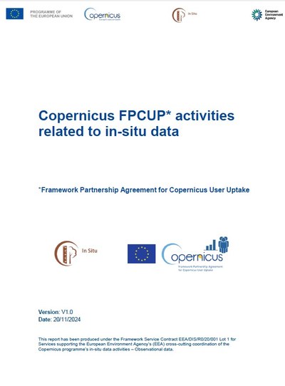 Copernicus FPCUP activities related to in-situ data