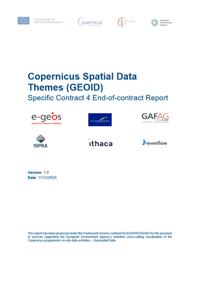 Copernicus Geospatial Data (GEOID) - Specific Contract 4 End of Contract Report