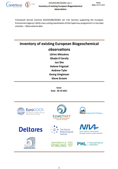 Inventory of existing European Biogeochemical observations