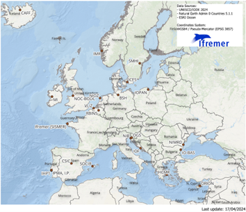 Marine national oceanographic data centres supporting the monitoring of the EU coastal waters
