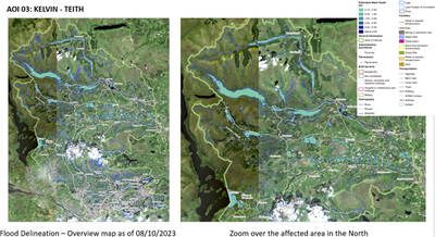 Use of British national data for flood delineation and monitoring